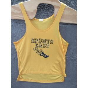 Vintage SPORTS EAST HBR Track & Field Tank Top Shirt SPORTHILL - Men's Large ?